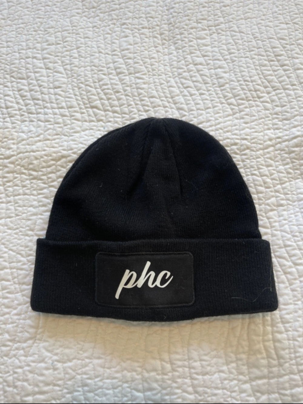Black Knit Beanie Hat